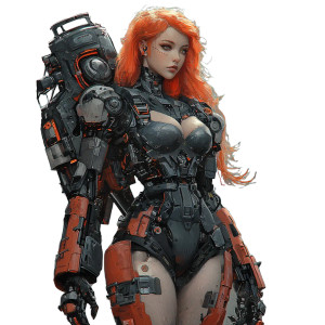 Mech Maiden Vinyl Car Decal Sticker – Waterproof & UV-Resistant 4.0"