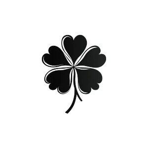 Minimalist 3Leaf Clover Logo Vinyl Car Decal Sticker – Waterproof & UV-Resistant 4.0"