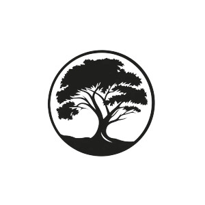 Natora Tree Circle Logo Vinyl Car Decal Sticker – Waterproof & UV-Resistant 4.0"