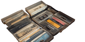 Old Cassette Tapes Photograph Vinyl Car Decal Sticker – Waterproof & UV-Resistant 8.0"