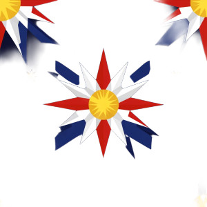 Philippine Flag Shirt Pattern Vinyl Car Decal Sticker – Waterproof & UV-Resistant 4.0"