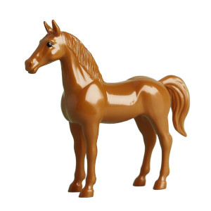 Plastic Brown Toy Horse Vinyl Car Decal Sticker – Waterproof & UV-Resistant 4.0"