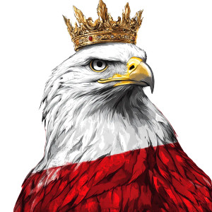 Polish Eagle Tshirt Design Vinyl Car Decal Sticker – Waterproof & UV-Resistant 4.0"