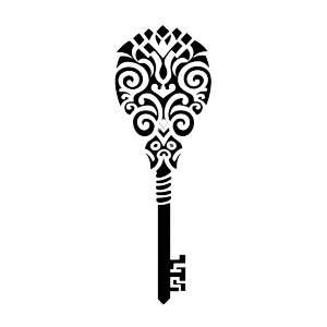 Polynesian Tattoo Hades Keys Vinyl Car Decal Sticker – Waterproof & UV-Resistant 4.0"