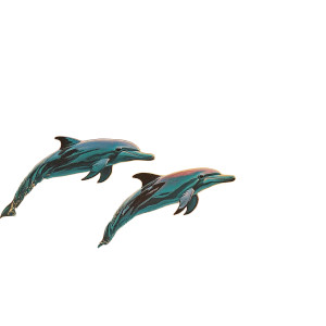 Psychedelic Dolphins Sunset Retro Vinyl Car Decal Sticker – Waterproof & UV-Resistant 4.0"