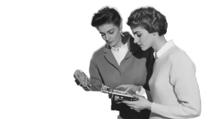 Retro Ad Electronics Store Vinyl Car Decal Sticker – Waterproof & UV-Resistant 7.14"