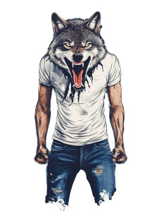 Roaring Wolf Street Art Vinyl Car Decal Sticker – Waterproof & UV-Resistant 4.0"