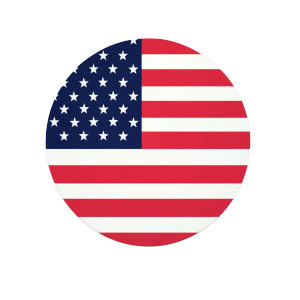 Round Usa Flag Icon Vinyl Car Decal Sticker – Waterproof & UV-Resistant 4.0"