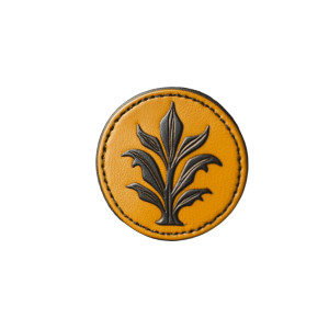 Saffron Leather Badge Vinyl Car Decal Sticker – Waterproof & UV-Resistant 4.0"