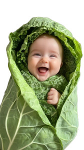 Smiling Baby Cabbage Leaves Vinyl Car Decal Sticker – Waterproof & UV-Resistant 4.0" Smiling Baby Cabbage Leaves Vinyl Car Decal Sticker – Waterproof & UV-Resistant 4.0"