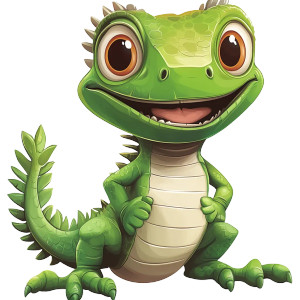 Smiling Iguana Cartoon Vinyl Car Decal Sticker – Waterproof & UV-Resistant 4.0" Smiling Iguana Cartoon Vinyl Car Decal Sticker – Waterproof & UV-Resistant 4.0"