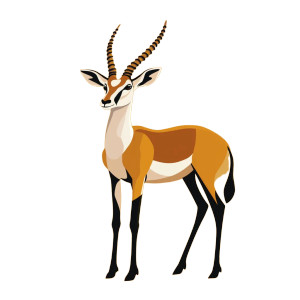 South African Springbok Vector Vinyl Car Decal Sticker – Waterproof & UV-Resistant 4.0"