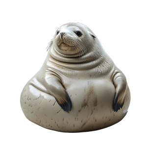 Squishy Cute Fat Sealion Vinyl Car Decal Sticker – Waterproof & UV-Resistant 4.0"