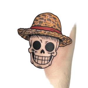 Strawhat Luffy Skull Tattoo Vinyl Car Decal Sticker – Waterproof & UV-Resistant 4.0" Strawhat Luffy Skull Tattoo Vinyl Car Decal Sticker – Waterproof & UV-Resistant 4.0"