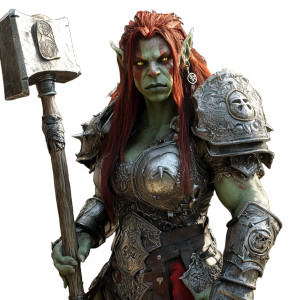 Strong Orc Woman Warhammer Vinyl Car Decal Sticker – Waterproof & UV-Resistant 4.0"
