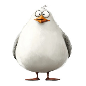 Stupid Fat Seagull Caricature Vinyl Car Decal Sticker – Waterproof & UV-Resistant 4.0" Stupid Fat Seagull Caricature Vinyl Car Decal Sticker – Waterproof & UV-Resistant 4.0"