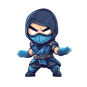 Sub Zero Chibi Lightning Vinyl Car Decal Sticker – Waterproof & UV-Resistant 4.0"
