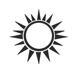 Summer Sun Icon Vinyl Car Decal Sticker – Waterproof & UV-Resistant 4.19"