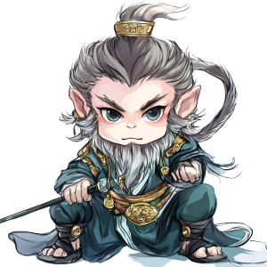 Sun Wukong Vinyl Car Decal Sticker – Waterproof & UV-Resistant 4.0" Sun Wukong Vinyl Car Decal Sticker – Waterproof & UV-Resistant 4.0"