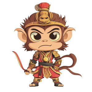 Sun Wukong Cartoon Vinyl Car Decal Sticker – Waterproof & UV-Resistant 4.0" Sun Wukong Cartoon Vinyl Car Decal Sticker – Waterproof & UV-Resistant 4.0"