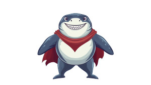 Superhero Shark Vector Vinyl Car Decal Sticker – Waterproof & UV-Resistant 7.14" Superhero Shark Vector Vinyl Car Decal Sticker – Waterproof & UV-Resistant 7.14"