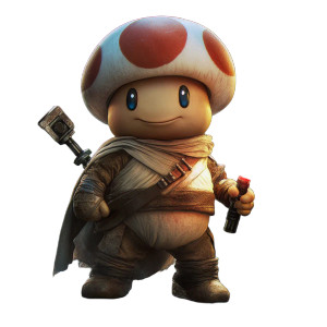 Super Mario Toad Jedi Vinyl Car Decal Sticker – Waterproof & UV-Resistant 4.0" Super Mario Toad Jedi Vinyl Car Decal Sticker – Waterproof & UV-Resistant 4.0"