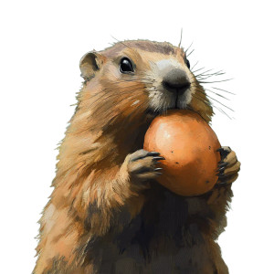 Sweet Potato Groundhog Vinyl Car Decal Sticker – Waterproof & UV-Resistant 4.0"