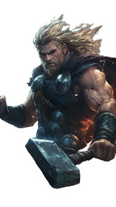 Thor League Legends Style Vinyl Car Decal Sticker – Waterproof & UV-Resistant 4.0"
