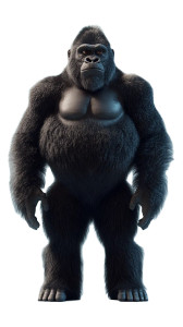 Three Head Gorilla Realistic Vinyl Car Decal Sticker – Waterproof & UV-Resistant 4.0"