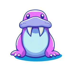 Tiktok Walrus Logo Vinyl Car Decal Sticker – Waterproof & UV-Resistant 4.0"