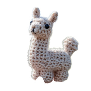 Tiny Crocheted Llama Vinyl Car Decal Sticker – Waterproof & UV-Resistant 4.0"