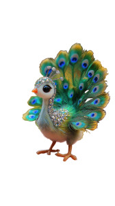 Tiny Peacock Children Hd Vinyl Car Decal Sticker – Waterproof & UV-Resistant 4.0"