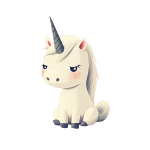 Tired Grumpy Unicorn Vinyl Car Decal Sticker – Waterproof & UV-Resistant 4.0"