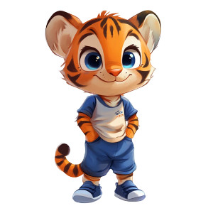 Toddler Tiger Thomas Vinyl Car Decal Sticker – Waterproof & UV-Resistant 4.0"