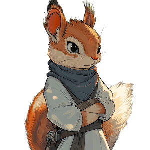 Tomboy Squirrel Anime Vinyl Car Decal Sticker – Waterproof & UV-Resistant 4.0"