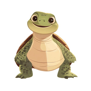 Tortuga Mujer Sonriente Frente Vinyl Car Decal Sticker – Waterproof & UV-Resistant 4.0"