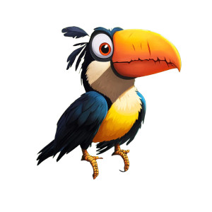 Toucan Cartoon Illustration Vinyl Car Decal Sticker – Waterproof & UV-Resistant 4.0" Toucan Cartoon Illustration Vinyl Car Decal Sticker – Waterproof & UV-Resistant 4.0"