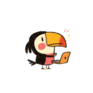 Toucan Laptop Logo Vinyl Car Decal Sticker – Waterproof & UV-Resistant 4.0"