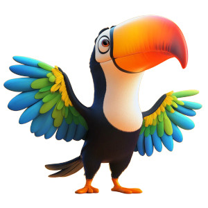 Tuco Toucan Pixar Style Vinyl Car Decal Sticker – Waterproof & UV-Resistant 4.0"