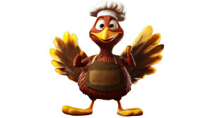 Turkey Mascot Festival Vinyl Car Decal Sticker – Waterproof & UV-Resistant 7.14"