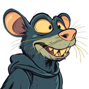 Ugly Rat Cartoon Vinyl Car Decal Sticker – Waterproof & UV-Resistant 4.0"