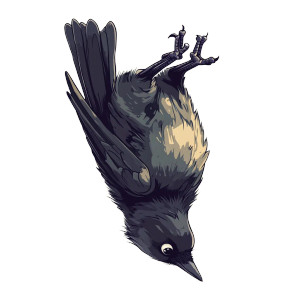 Upside Down Crow Pixel Vinyl Car Decal Sticker – Waterproof & UV-Resistant 4.0" Upside Down Crow Pixel Vinyl Car Decal Sticker – Waterproof & UV-Resistant 4.0"