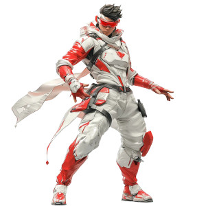 Valorant Character White Red Vinyl Car Decal Sticker – Waterproof & UV-Resistant 4.0"