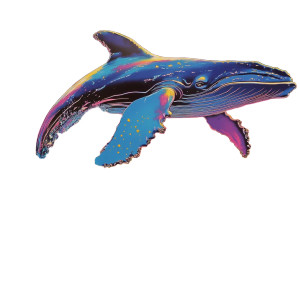 Vintage 1990S Lisa Frank Humpback Whale Vinyl Car Decal Sticker – Waterproof & UV-Resistant 4.0" Vintage 1990S Lisa Frank Humpback Whale Vinyl Car Decal Sticker – Waterproof & UV-Resistant 4.0"