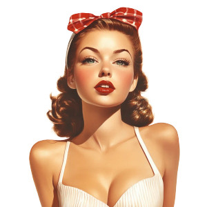 Vintage Girl Pool Party Vinyl Car Decal Sticker – Waterproof & UV-Resistant 4.0"