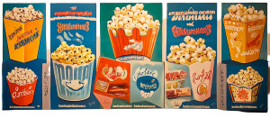 Vintage Israeli Popcorn Posters Vinyl Car Decal Sticker – Waterproof & UV-Resistant 9.16"