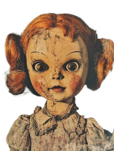 Vintage Journal Scary Doll Vinyl Car Decal Sticker – Waterproof & UV-Resistant 4.0"