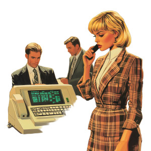 Vintage Office 1980S Scene Vinyl Car Decal Sticker – Waterproof & UV-Resistant 4.0" Vintage Office 1980S Scene Vinyl Car Decal Sticker – Waterproof & UV-Resistant 4.0"