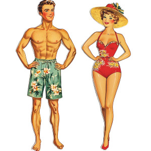 Vintage Paper Dolls Swimsuits Vinyl Car Decal Sticker – Waterproof & UV-Resistant 4.0" Vintage Paper Dolls Swimsuits Vinyl Car Decal Sticker – Waterproof & UV-Resistant 4.0"
