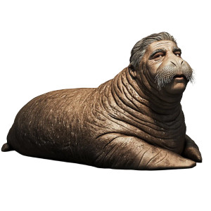 Walrus Man Smiling White Background Vinyl Car Decal Sticker – Waterproof & UV-Resistant 4.0"